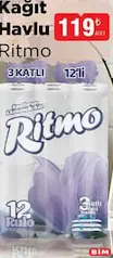 RİTMO KAĞIT HAVLU 3 KATLI 12'Lİ